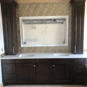 Master bath cabinets