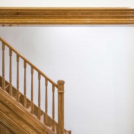 Wood stairs and railing